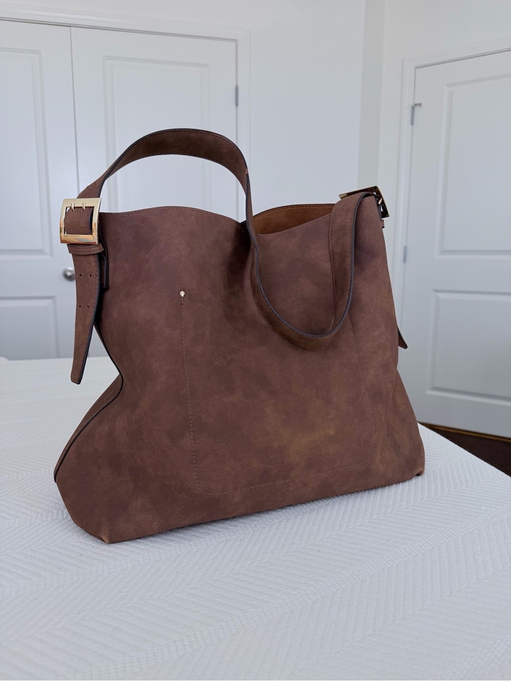 Universal Thread Brown Suede Hobo Shoulder Bag